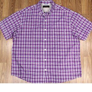 TASSO ELBA 100% COTTON SHIRT COTTON PURPLE & WHITE 2X-LARGE, XXL